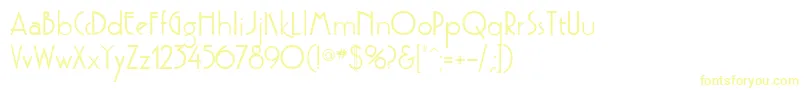 GetburgdbBold Font – Yellow Fonts on White Background