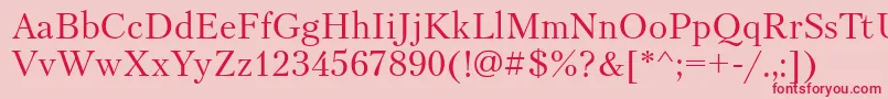 Petersburgatt-Schriftart – Rote Schriften auf rosa Hintergrund