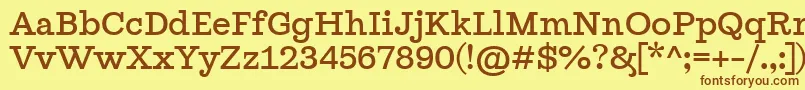 GhostlightLight-fontti – ruskeat fontit keltaisella taustalla