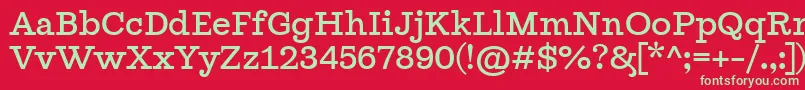 フォントGhostlightLight – 赤い背景に緑の文字
