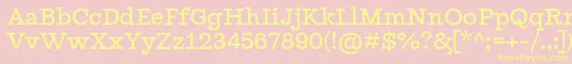 GhostlightLight Font – Yellow Fonts on Pink Background