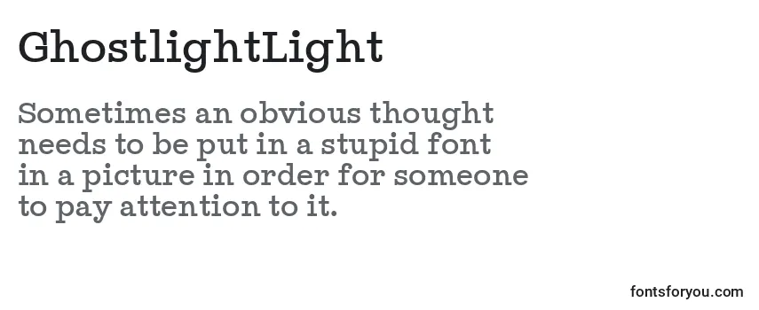 Шрифт GhostlightLight