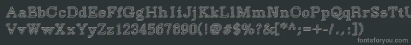 Шрифт Rough34Bold – серые шрифты на чёрном фоне