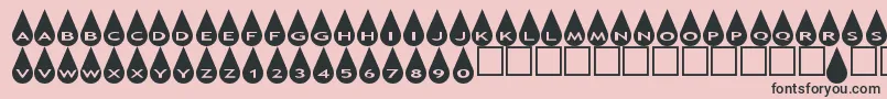 Asraindrops Font – Black Fonts on Pink Background