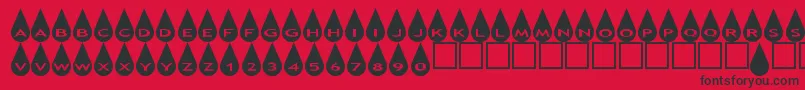 Asraindrops Font – Black Fonts on Red Background