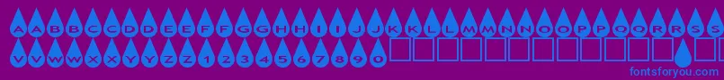 fuente Asraindrops – Fuentes Azules Sobre Fondo Morado