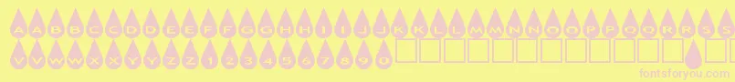 Asraindrops Font – Pink Fonts on Yellow Background