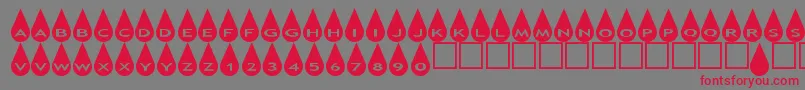 Asraindrops Font – Red Fonts on Gray Background
