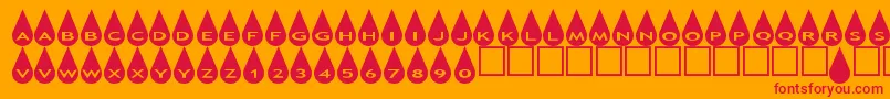 Asraindrops Font – Red Fonts on Orange Background