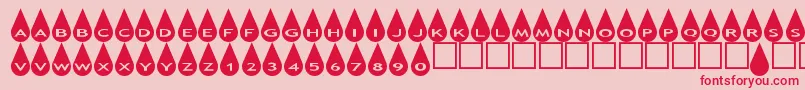 Asraindrops Font – Red Fonts on Pink Background