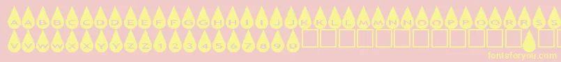 Asraindrops Font – Yellow Fonts on Pink Background