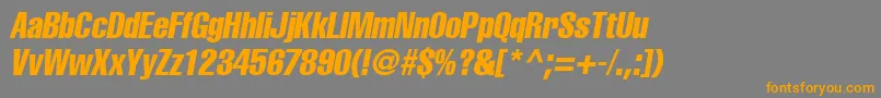 AgLettericaComprObliqueMedium Font – Orange Fonts on Gray Background