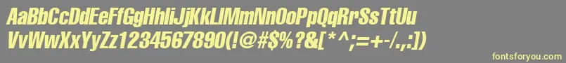 AgLettericaComprObliqueMedium Font – Yellow Fonts on Gray Background