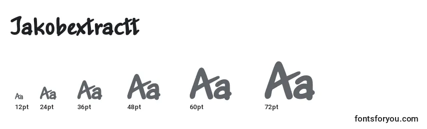 Jakobextractt Font Sizes
