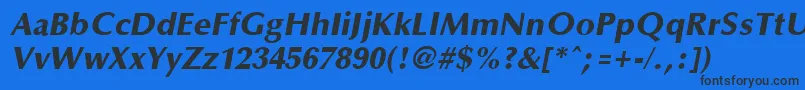 Optaneextrabold ffy Font – Black Fonts on Blue Background