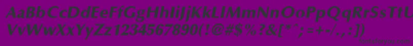 Optaneextrabold ffy-Schriftart – Schwarze Schriften auf violettem Hintergrund