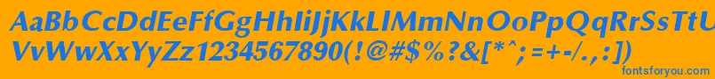 Optaneextrabold ffy Font – Blue Fonts on Orange Background