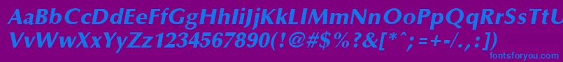 Шрифт Optaneextrabold ffy – синие шрифты на фиолетовом фоне