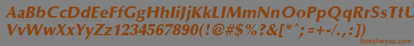 Optaneextrabold ffy Font – Brown Fonts on Gray Background
