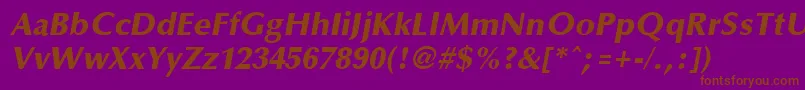 Optaneextrabold ffy Font – Brown Fonts on Purple Background
