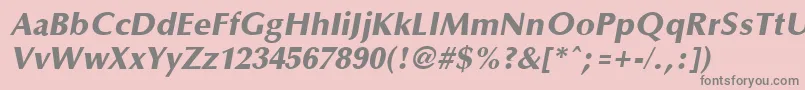 フォントOptaneextrabold ffy – ピンクの背景に灰色の文字