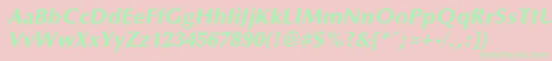 Optaneextrabold ffy Font – Green Fonts on Pink Background