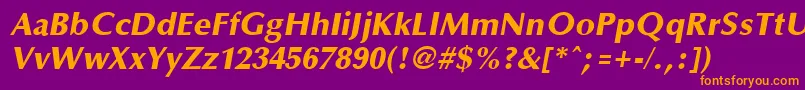 Шрифт Optaneextrabold ffy – оранжевые шрифты на фиолетовом фоне