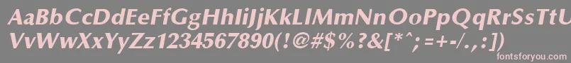 Optaneextrabold ffy Font – Pink Fonts on Gray Background