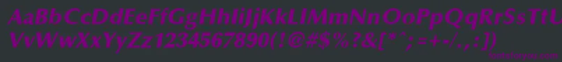 Шрифт Optaneextrabold ffy – фиолетовые шрифты на чёрном фоне