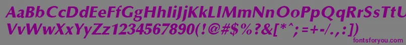 Optaneextrabold ffy Font – Purple Fonts on Gray Background