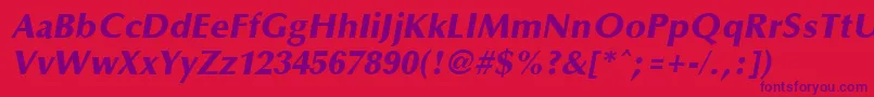 Шрифт Optaneextrabold ffy – фиолетовые шрифты на красном фоне
