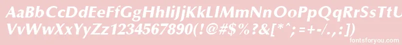 フォントOptaneextrabold ffy – ピンクの背景に白い文字