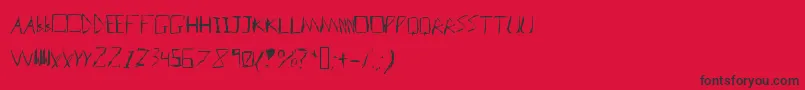 Badhandwriter Font – Black Fonts on Red Background