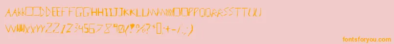 Badhandwriter Font – Orange Fonts on Pink Background