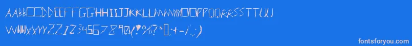 Шрифт Badhandwriter – розовые шрифты на синем фоне