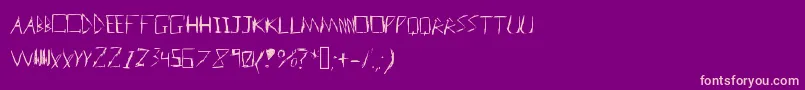 Шрифт Badhandwriter – розовые шрифты на фиолетовом фоне