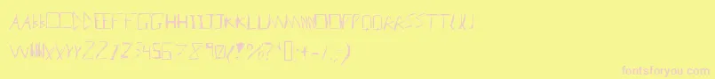 Badhandwriter Font – Pink Fonts on Yellow Background