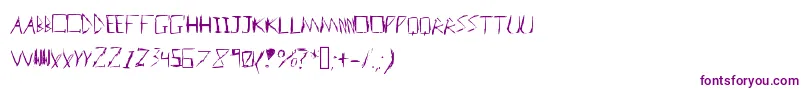 Badhandwriter Font – Purple Fonts on White Background