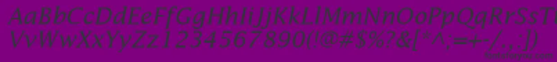 InsightSsiItalic-fontti – mustat fontit violetilla taustalla