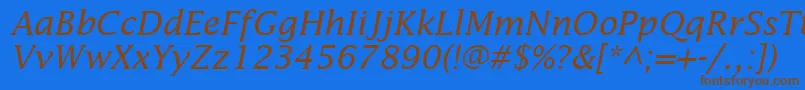 Шрифт InsightSsiItalic – коричневые шрифты на синем фоне