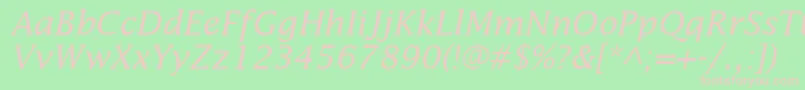 InsightSsiItalic Font – Pink Fonts on Green Background