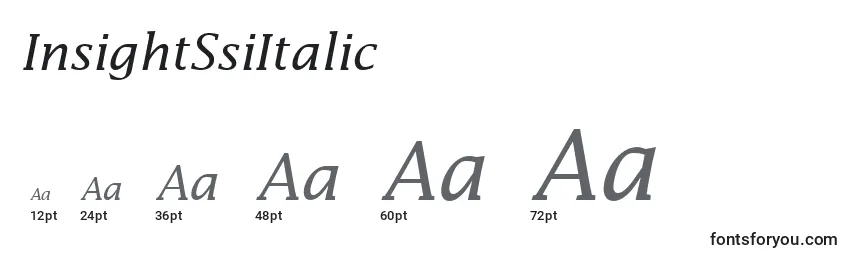 Размеры шрифта InsightSsiItalic