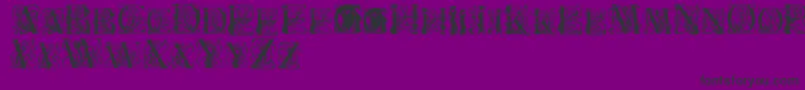 フォントElzevierR – 紫の背景に黒い文字