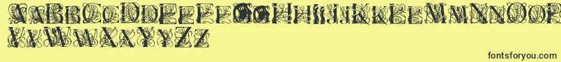 ElzevierR Font – Black Fonts on Yellow Background