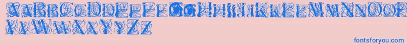 ElzevierR Font – Blue Fonts on Pink Background