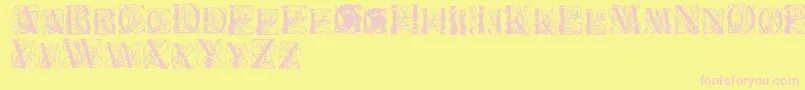 ElzevierR Font – Pink Fonts on Yellow Background