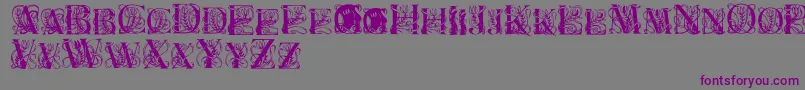 ElzevierR Font – Purple Fonts on Gray Background