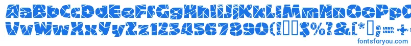 Bigbandterrazzo-Schriftart – Blaue Schriften