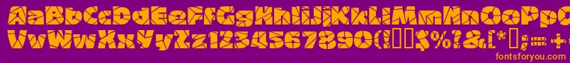 fuente Bigbandterrazzo – Fuentes Naranjas Sobre Fondo Morado