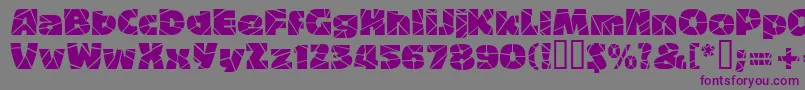 Bigbandterrazzo-Schriftart – Violette Schriften auf grauem Hintergrund